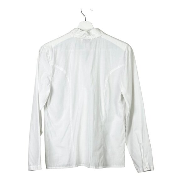 Vintage Embroidered Scalloped Edge Blouse White - Picture 2 of 8